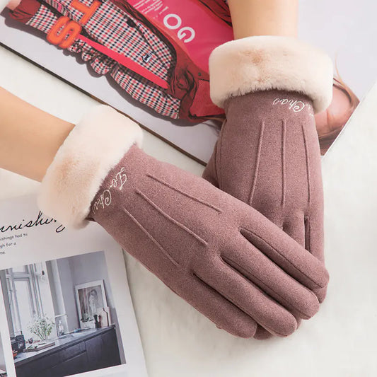 Women's plush gloves