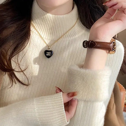 Women's Velvet Lined Winter Sweater