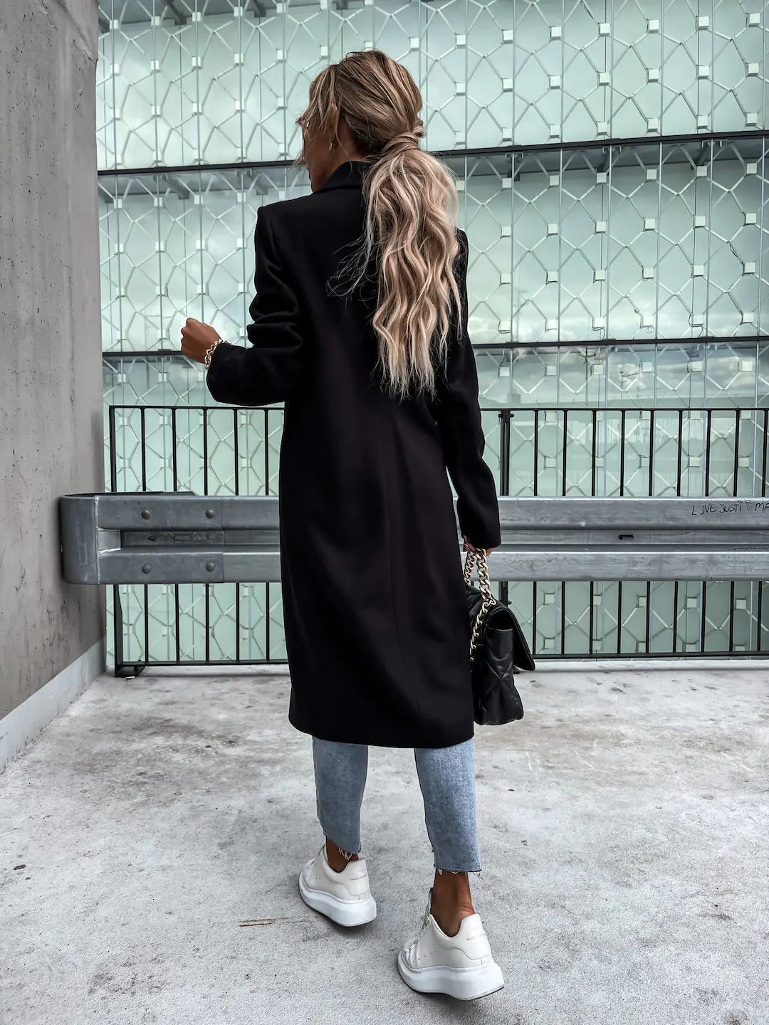 Long wool coat for women