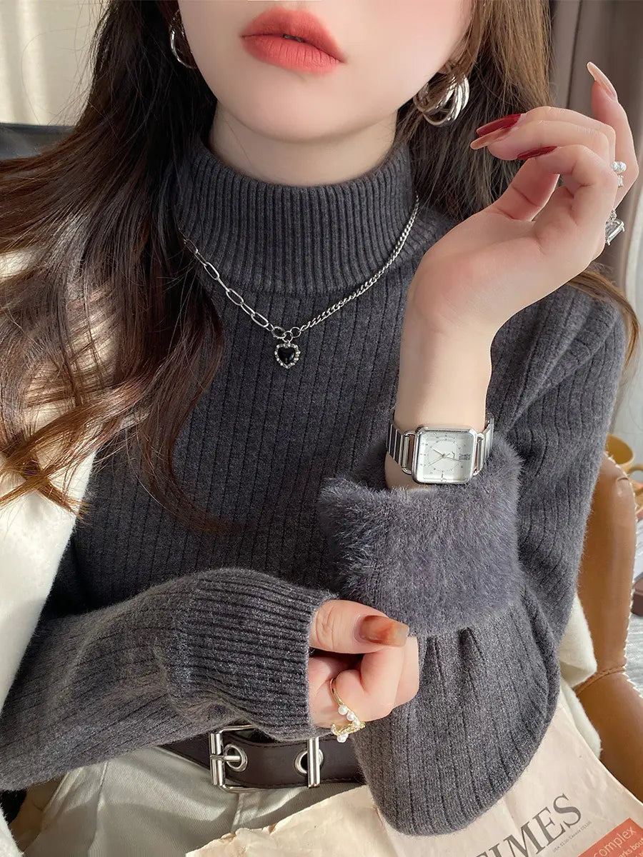 Women's Velvet Lined Winter Sweater