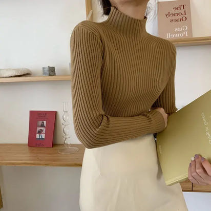 Women's slim turtleneck sweater