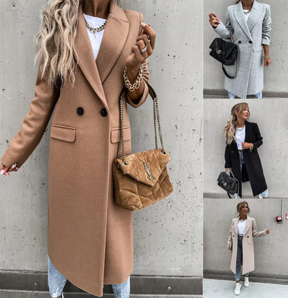 Long wool coat for women