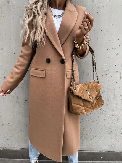 Long wool coat for women